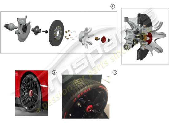 a part diagram from the Lamborghini Aventador Accessories parts catalogue