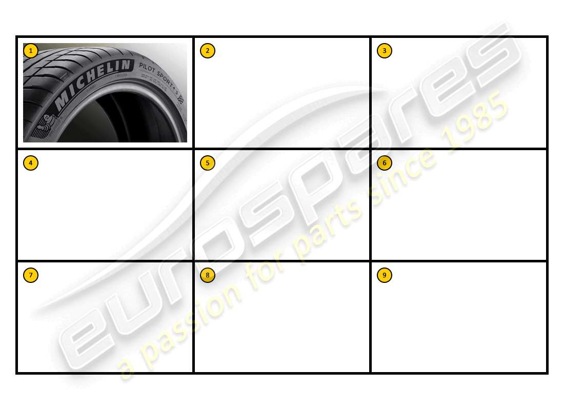 Ferrari F430 Coupe (Accessories) Equipment - Tyres Part Diagram