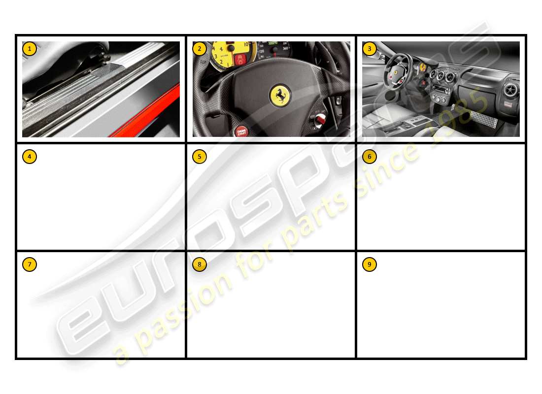 Ferrari F430 Coupe (Accessories) Interior - General Part Diagram