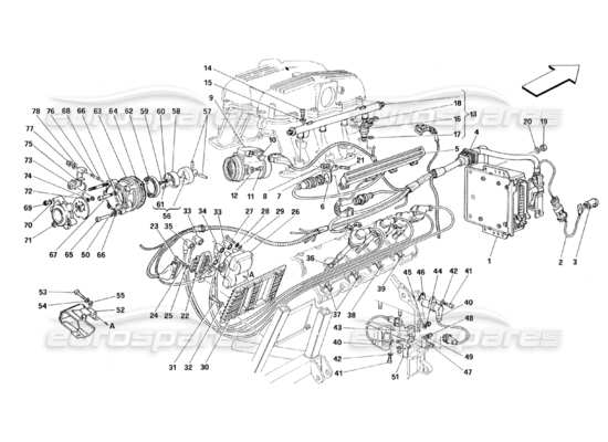 a part diagram from the Ferrari 348 parts catalogue