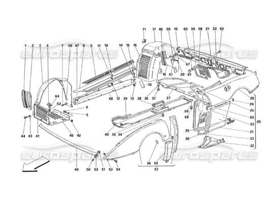 a part diagram from the Ferrari 348 parts catalogue