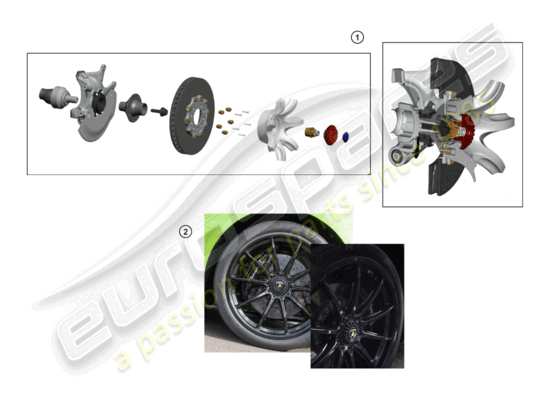 a part diagram from the Lamborghini Huracan Accessories parts catalogue