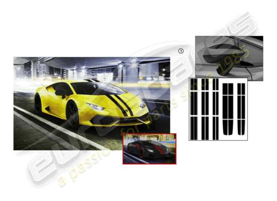 a part diagram from the Lamborghini Huracan LP600-4 Zhong Coupe (Accessories) parts catalogue