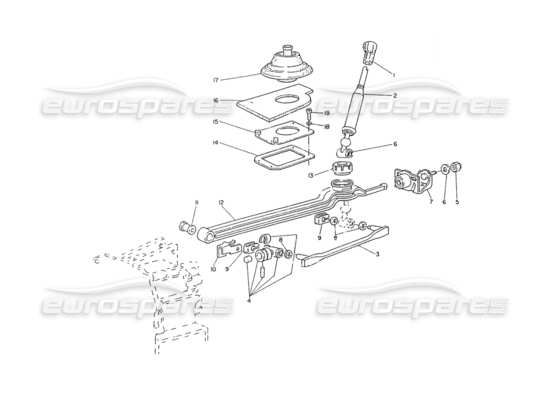 a part diagram from the Maserati Ghibli (1993-1995) parts catalogue