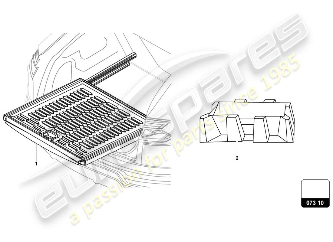 Lamborghini Urus (Accessories) EXTENSION FOR BOOT FLOOR Parts Diagram