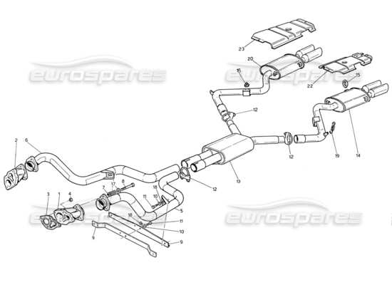 a part diagram from the Maserati Biturbo (1983-1995) parts catalogue