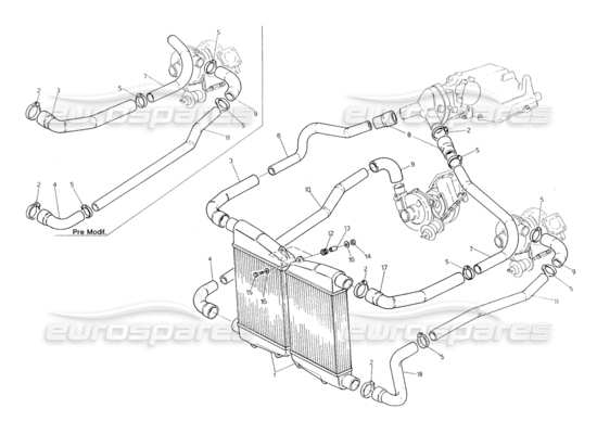 a part diagram from the Maserati Biturbo Spider parts catalogue