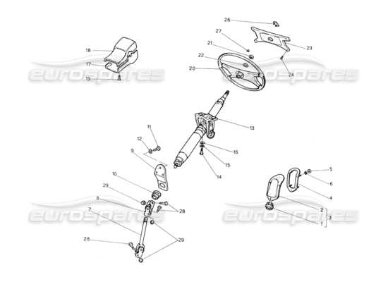 a part diagram from the Maserati Biturbo (1983-1995) parts catalogue