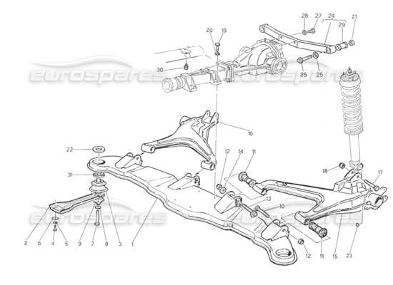 a part diagram from the Maserati Biturbo Spider parts catalogue