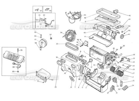 a part diagram from the Maserati Biturbo (1983-1995) parts catalogue