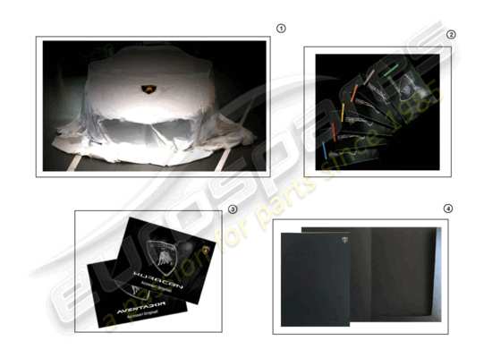 a part diagram from the Lamborghini Huracan LP610-4 Coupe (Accessories) parts catalogue