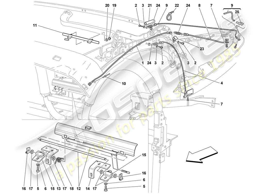 Part diagram containing part number 67050500