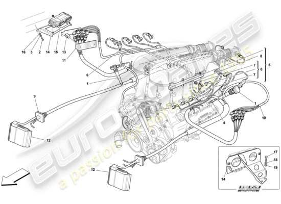 a part diagram from the Ferrari F430 Scuderia (Europe) parts catalogue