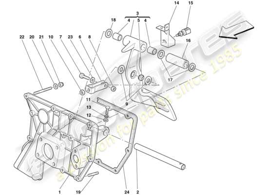 a part diagram from the Ferrari F430 Scuderia (Europe) parts catalogue