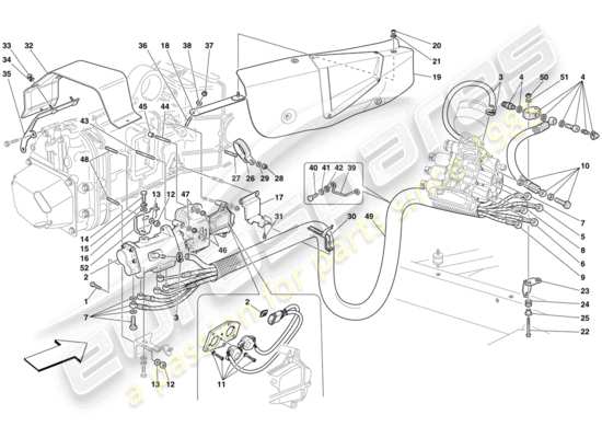 a part diagram from the Ferrari F430 Scuderia (Europe) parts catalogue