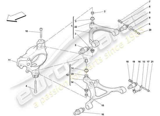 a part diagram from the Ferrari F430 Scuderia (Europe) parts catalogue