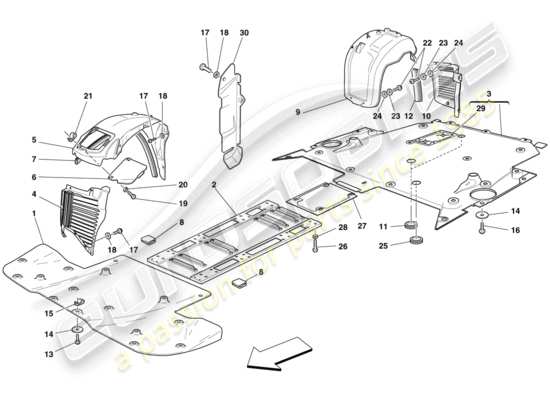 a part diagram from the Ferrari F430 Scuderia (Europe) parts catalogue