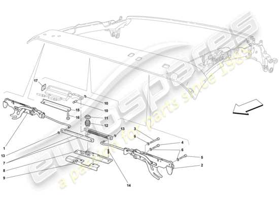 a part diagram from the Ferrari F430 Scuderia (Europe) parts catalogue