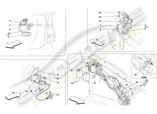 a part diagram from the Ferrari 430 parts catalogue