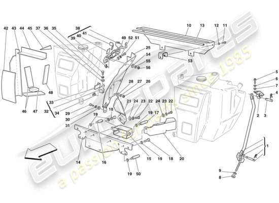 a part diagram from the Ferrari F430 Scuderia (RHD) parts catalogue