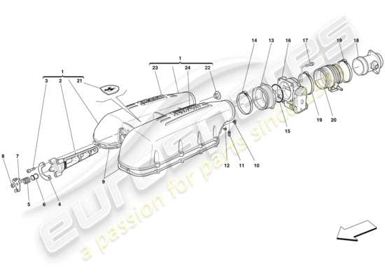 a part diagram from the Ferrari F430 Scuderia (RHD) parts catalogue