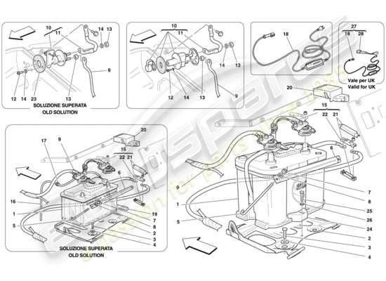 a part diagram from the Ferrari 430 parts catalogue