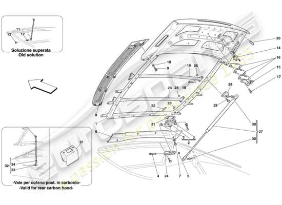 a part diagram from the Ferrari F430 Scuderia (RHD) parts catalogue