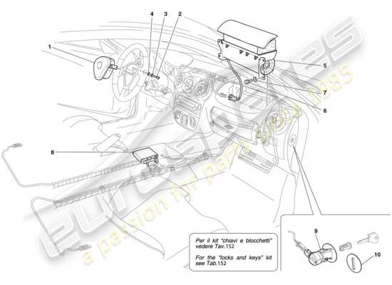 a part diagram from the Ferrari F430 Scuderia (RHD) parts catalogue