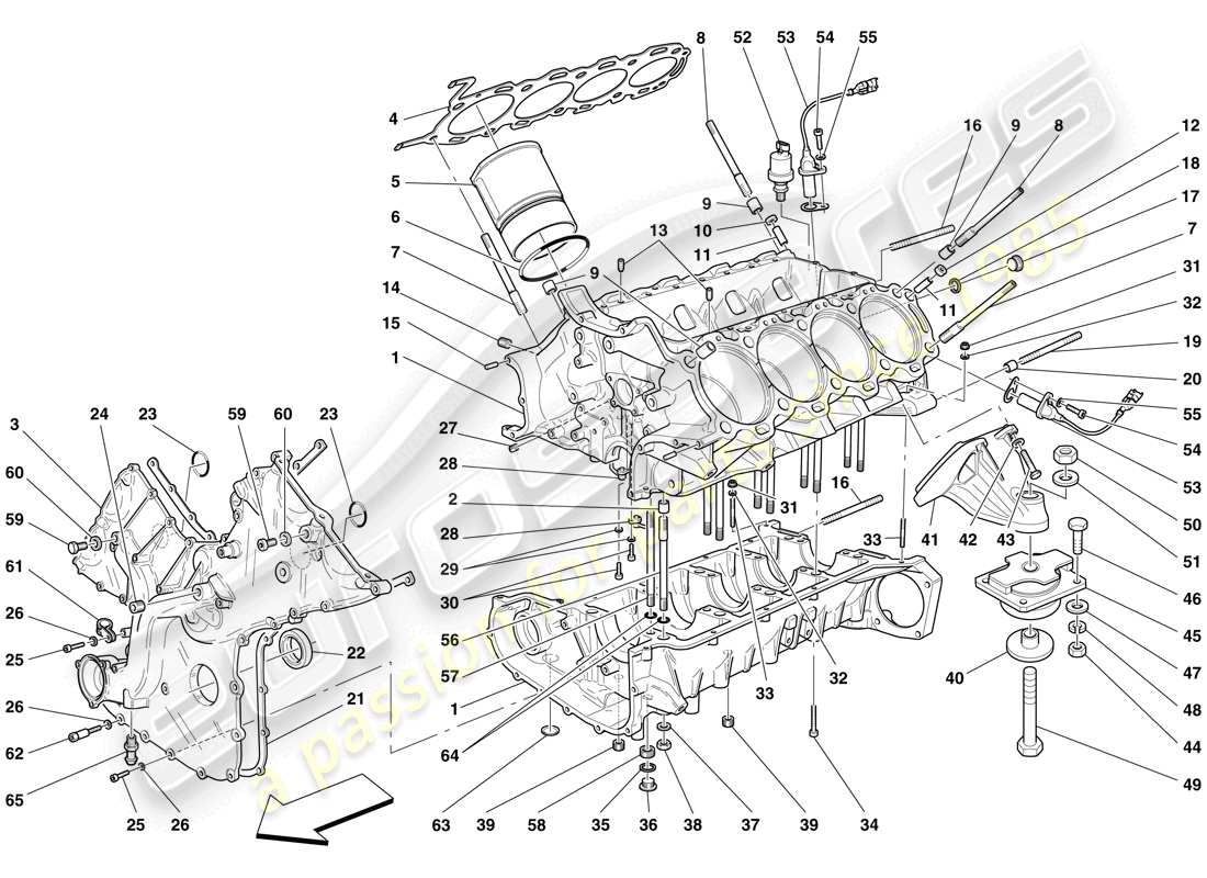 Ferrari F430 Scuderia (USA) crankcase Part Diagram