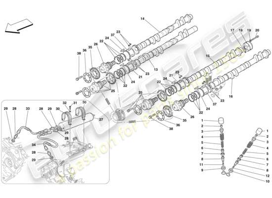 a part diagram from the Ferrari F430 Scuderia (USA) parts catalogue