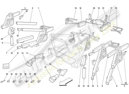 a part diagram from the Ferrari F430 Scuderia (USA) parts catalogue