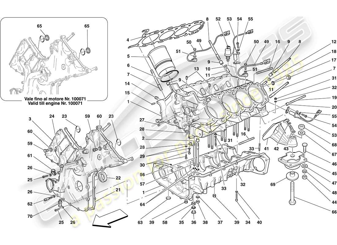 Ferrari F430 Coupe (Europe) crankcase Parts Diagram