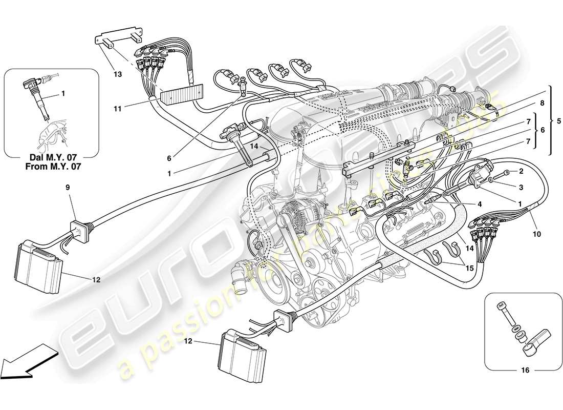 Ferrari F430 Coupe (Europe) injection - ignition system Part Diagram