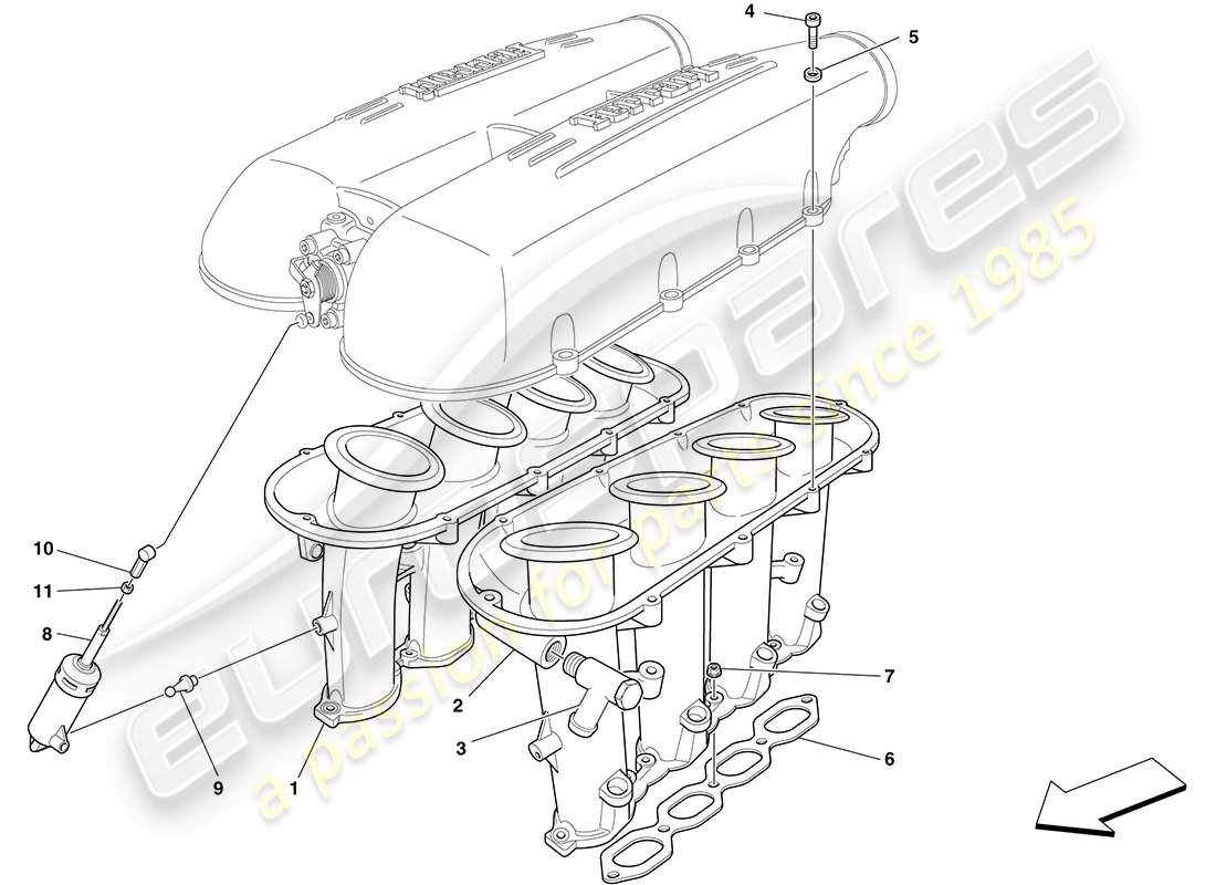 Ferrari F430 Coupe (Europe) INTAKE MANIFOLD Parts Diagram