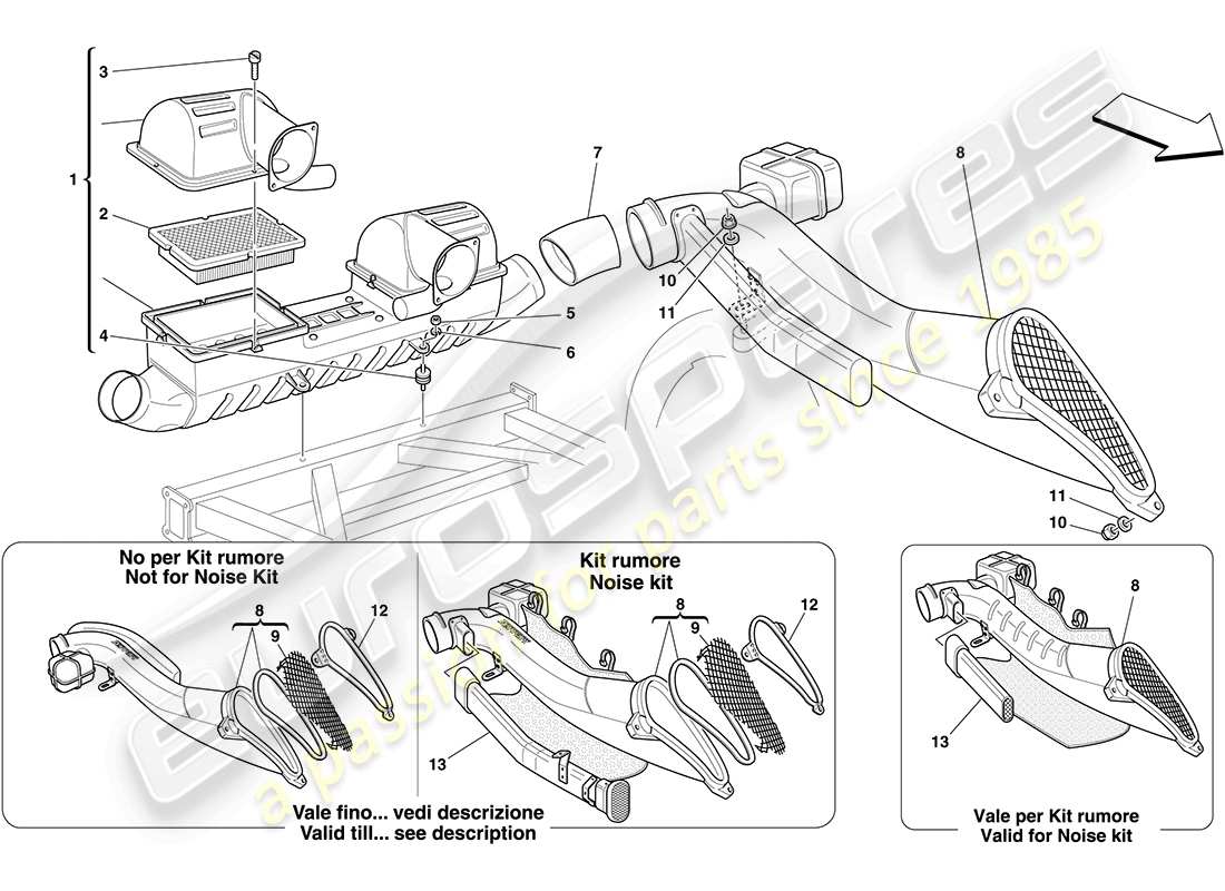 Ferrari F430 Coupe (Europe) AIR INTAKE Parts Diagram