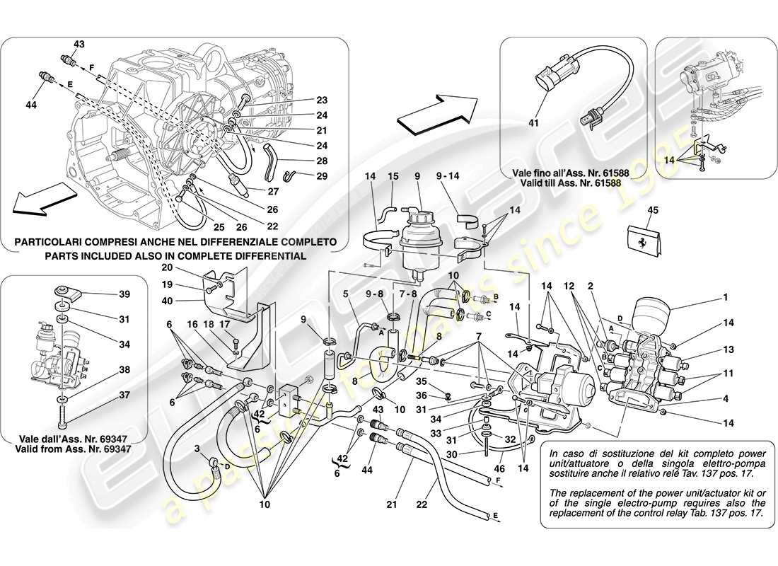 Ferrari F430 Coupe (Europe) Power Unit and Tank Parts Diagram