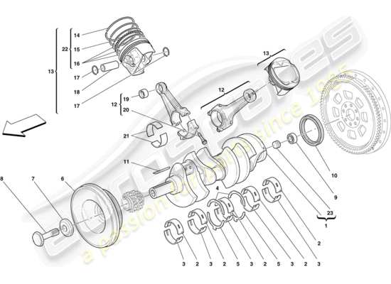 a part diagram from the Ferrari 430 parts catalogue