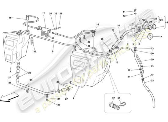 a part diagram from the Ferrari 430 parts catalogue