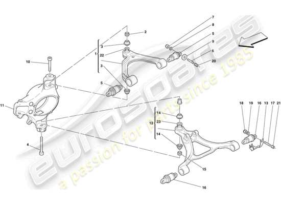 a part diagram from the Ferrari F430 Coupe (Europe) parts catalogue