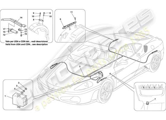 a part diagram from the Ferrari F430 Coupe (Europe) parts catalogue