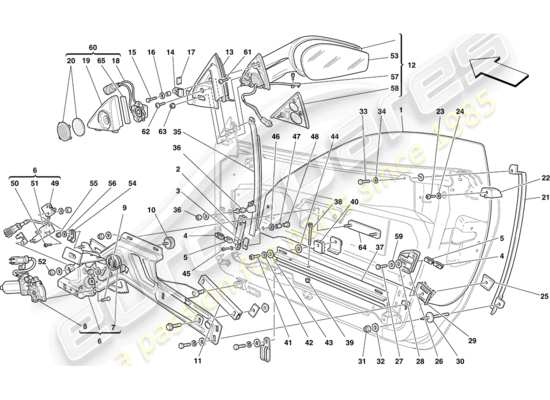 a part diagram from the Ferrari F430 Coupe (Europe) parts catalogue