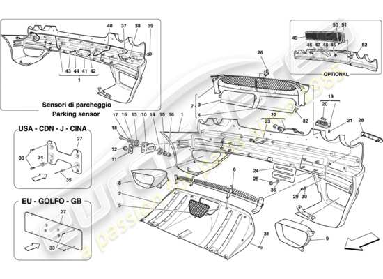 a part diagram from the Ferrari F430 Coupe (Europe) parts catalogue