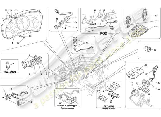 a part diagram from the Ferrari 430 parts catalogue