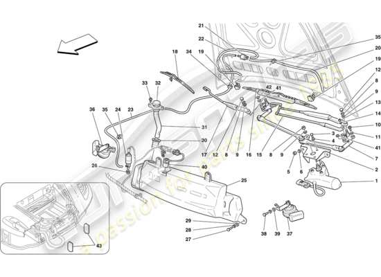 a part diagram from the Ferrari F430 Coupe (Europe) parts catalogue