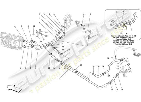 a part diagram from the Ferrari 430 parts catalogue