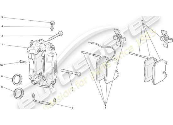 a part diagram from the Ferrari F430 Coupe (RHD) parts catalogue