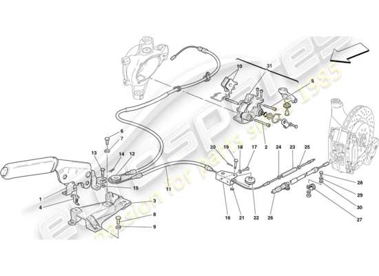 a part diagram from the Ferrari F430 Coupe (RHD) parts catalogue