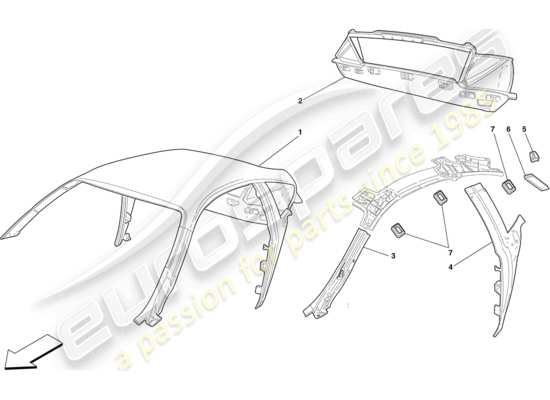 a part diagram from the Ferrari F430 Coupe (RHD) parts catalogue