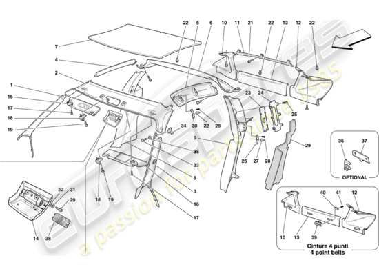 a part diagram from the Ferrari 430 parts catalogue