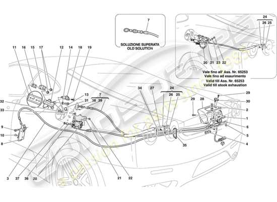 a part diagram from the Ferrari F430 Coupe (RHD) parts catalogue